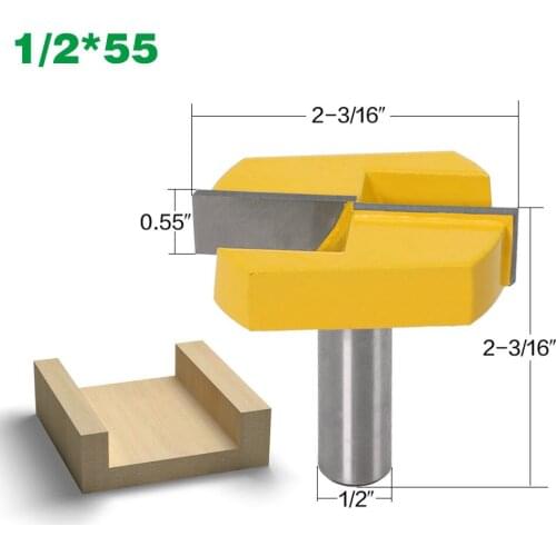1/2 Shank Large Diameter List Cutter Woodworking Milling Cutter Foreign Trade Large Diameter Bottom Cleaning