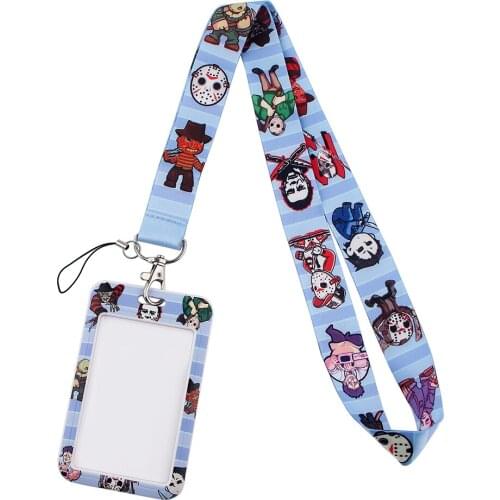 JF482 Horror killer Lanyard Keychain For Keys Neck Strap ID Card Badge Holder Mobile Phone Hanging Rope Keyring