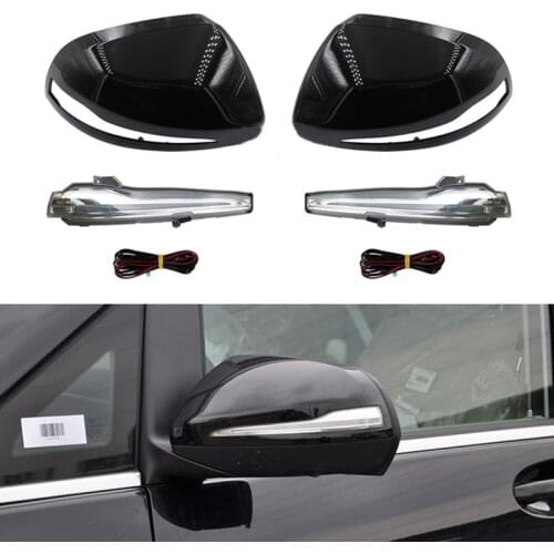 Auto Rearview Rear Mirror Cover Turn Signal Light With Wire Harness Modification Set For Mercedes-Benz Vito 2016 2017 2018 2019