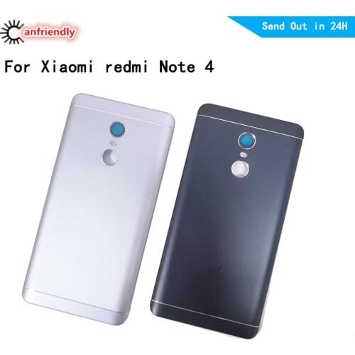 Battery cover For Xiaomi Redmi Note 4 Note4 Back Glass Battery Cover Rear Door Housing Case Back Cover For Xiaomi Redmi Note 4