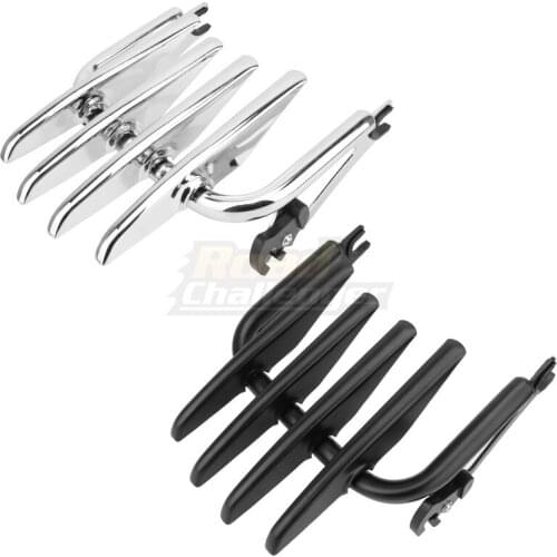 Motorcycle Black Chrome Detachable Backrest Sissy Bar Luggage Rack For Harley Touring Road King Glide Custom FLHR FLHX 2009-2020