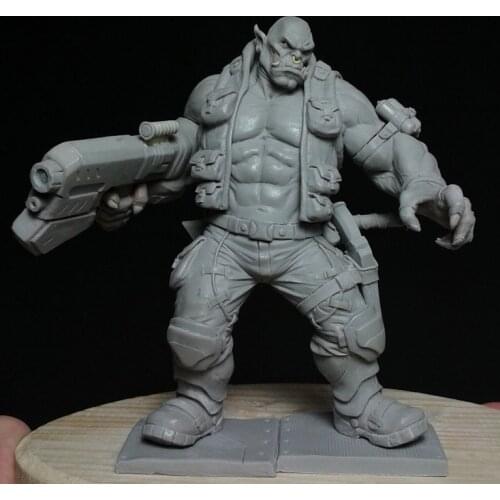 New Unassembled 1/24 ancient warrior man stand Resin Figure Unpainted Model Kit