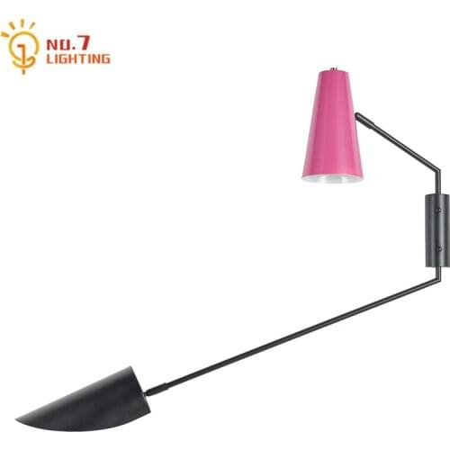 Minimalist Design Swing Arm Adjustable Wall Sconces Industrial Modern Interior Lighting Iron Art Led E14 Living Room Bedside