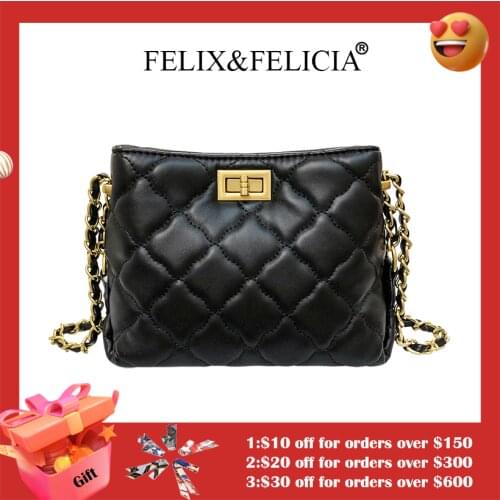 FELIX&FELICIA Factory Brand Leather Crossbody Bags For Women 2021 High Quality Pu New Fashion Chain Shoulder Messenger Bag