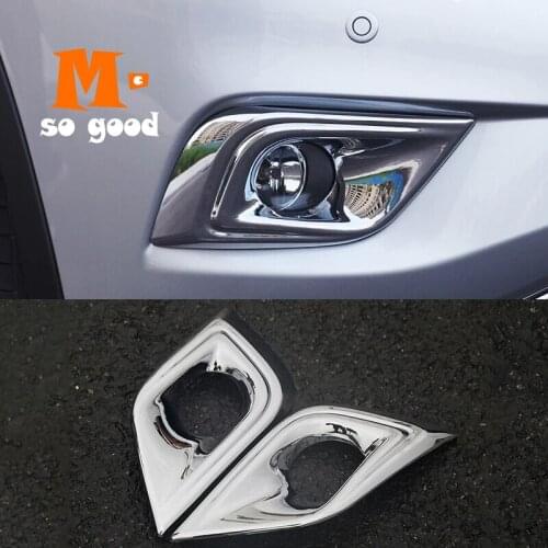 2Pcs For Nissan Murano 2015 16 17 2018 ABS Chrome Car Head Front Rear Back Tail Fog Light Lamp Styling Cover Trim Accessories