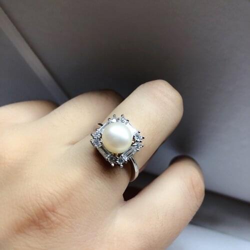 DIY Square Shape Ring Mountings Base Findings Women Accessories Jewelry Settings Parts for Girls Pearls Beads Stones Agate