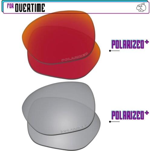 EZReplace Polarized Replacement Lenses for - Oakley Overtime Sunglasses - Sir P Plus-RedP Plus