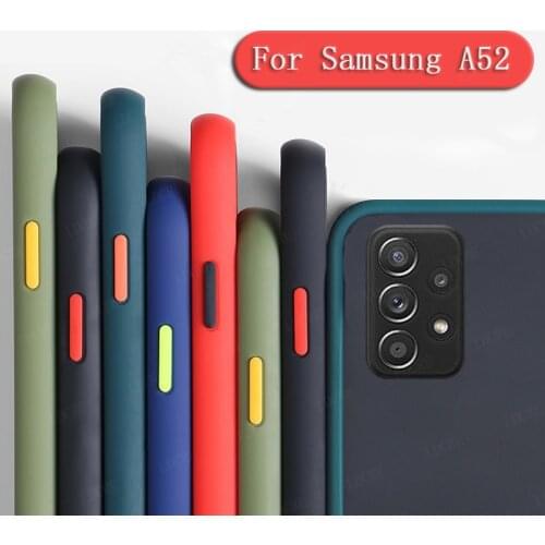 Shockproof Phone Case Back Cover For Samsung Galaxy A52 Capas Luxury Matte Translucent Soft Case For Samsung Galaxy A52 A72 Case