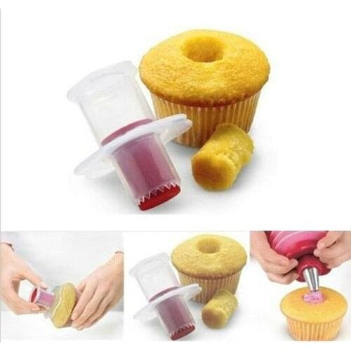 Creative Cupcake Cake Corer Plunger Cutter Plastic DIY Pastry Decorating Divider Cookie Hole Digger Tools Kitchen Accessiories