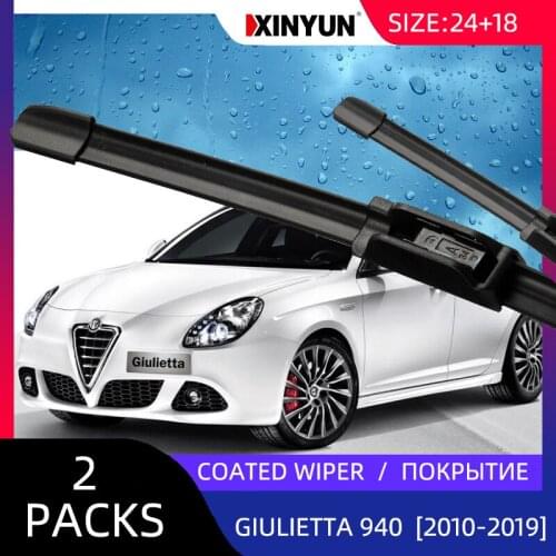 Wiper LHD Front Coated Wiper Blades For Alfa Romeo MiTo 2008 - 2016 2019 Windshield Windscreen Front Window 26"+15"
