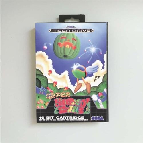 Super Fantasy Zone - EUR Cover With Box 16 Bit MD Game Card for Megadrive Genesis Video Game Console