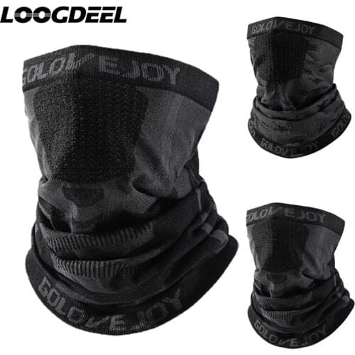LOOGDEEL Winter Cycling Mask High Stretch Fabric Breathable Mesh Windproof Warmth Comfortable Non-ball Fabric Riding Bandana