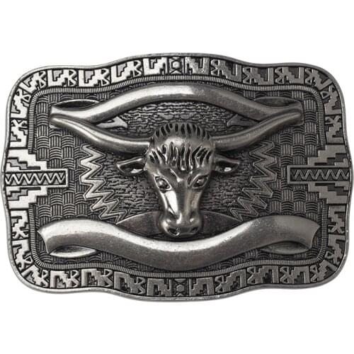 Tauren Smooth Belt Buckle 4.0 Alloy Leisure for Men Cowboy