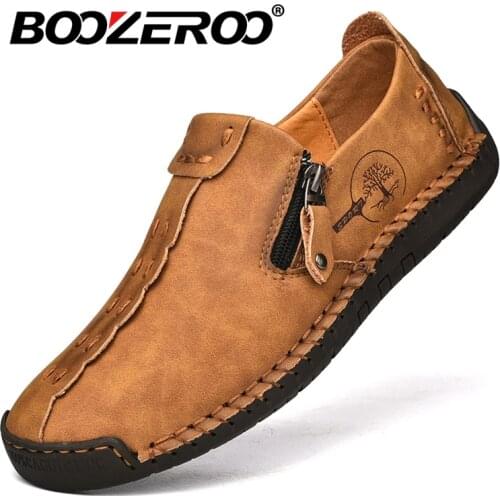 Fashion Mens Handmade Leather Casual Shoes Soft Leather Loafers Hot Sale Moccasins Slip on Shoes Plus Size 48