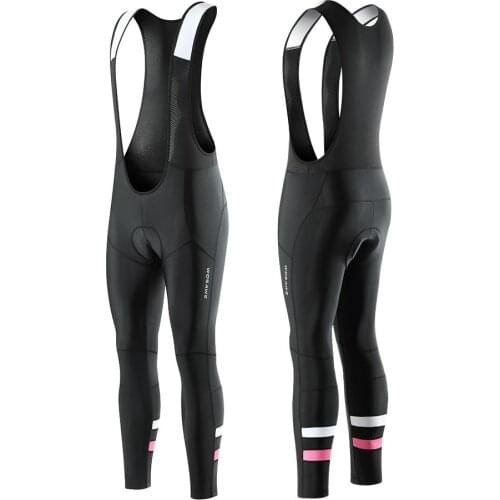 WOSAWE Cycling Tights Bib Pants 5D Gel Padded Anti-slip Men Training Breathable Mountain Bike Long Pants Triathlon Bicycle Pants