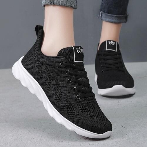 Plus Size 41 Running Sneakers Women Air Mesh Lightweight Walking Shoes Outdoor Jogging Lace-up Sport Shoes Sapatos Femininos