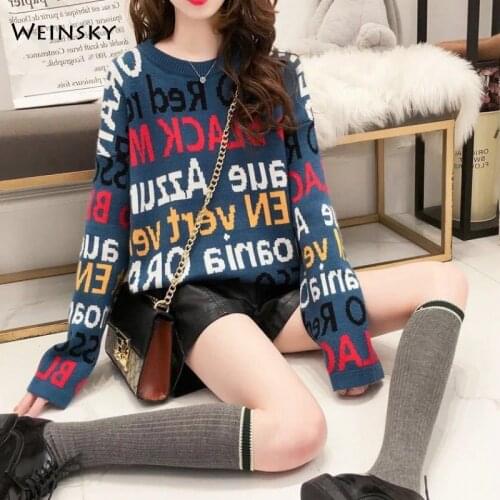 Women Knitted Wool Sweater And Pullovers Korean Fashion Style Jumper Sweaters Winter And Autumn 2019 New Tops