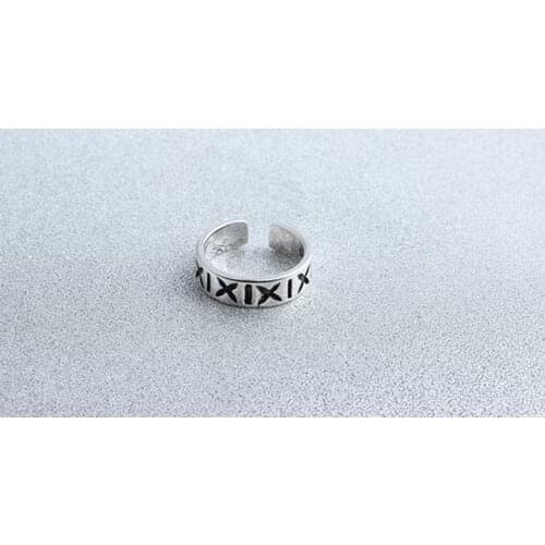 Korea 925 Silver Womens Vintage Ring Cross Pattern Thai Silver Vintage Ring Female 925 sterling silver rings for women