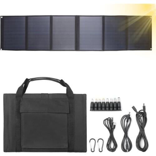 12W Solar Panel Folding Bag USB+DC Output Solar Charger Portable Foldable Solar Charging Device Outdoor Portable Power Supply