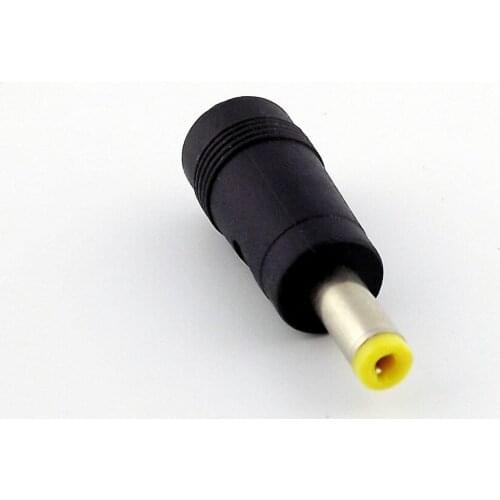 1x CCTV DC Power 5.5 x 2.1mm Female Jack to 4.0 x 1.7mm Male Plug Adapter Connector Straight Black