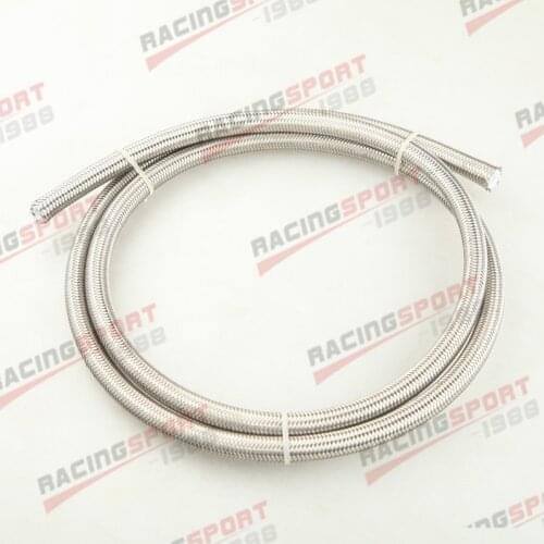 4AN/6AN/8AN/10AN PTFE Hose Stainless Steel Outer Braided Fuel Oil Hose 1M (3.3FT) Length