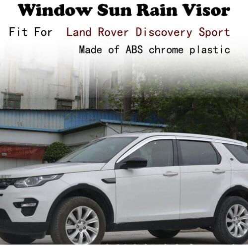 ABS Chrome plastic Window Visor Vent Shades Sun Rain Guard car accessories For Land Rover Discovery Sport 2016-2020