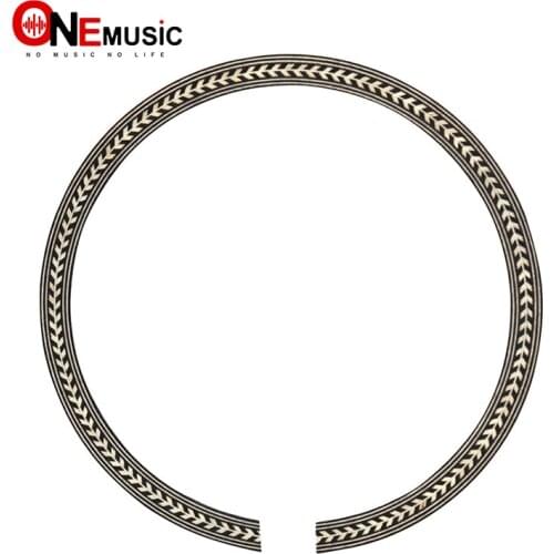 Acoustic Guitar basswood Soundhole Rosette Inlay Fish bone pattern Guitar Body Project Parts