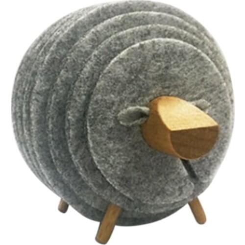 Sheep Shape Anti Slip Cup Pads Coasters Insulated Round Felt Cup Mats Japan Style Creative Home Office Decor Art Crafts Gift,Lig