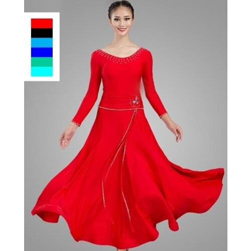 Ballroom dress for ballroom dancing flamengo camisa red tango dress rumba rave dance costumes swing dress fringe long dress