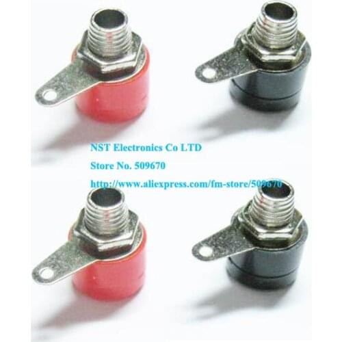 Free Shipping/5PAIRS(10pcs)/Good Quality 4mm Banana Jack Binding Post 2 colors Red & Black New