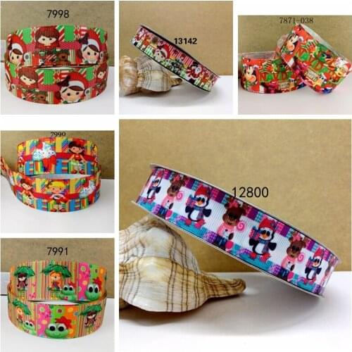 Free shipping 50 yard cartoon printed grosgrain ribbon 12800