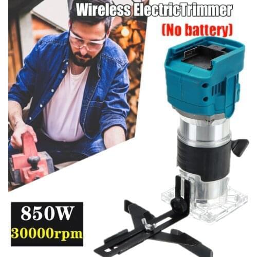 850W Brushless cordless Electric Hand Trimmer Wood Cutter Engraving Slotting Trimming Carving Machine Woodworking Router Milling