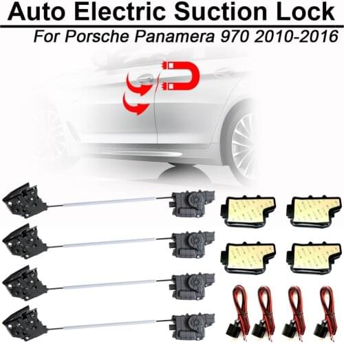 CARBAR Smart Auto Electric Suction Door Lock for Porsche Panamera 970 Automatic Soft Close Door Super Silence Car Vehicle Door