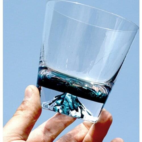 Ink Blue Iceberg Cup Lemon Glass Drink Cup Japanese Creatived Snow Mountain Glass He