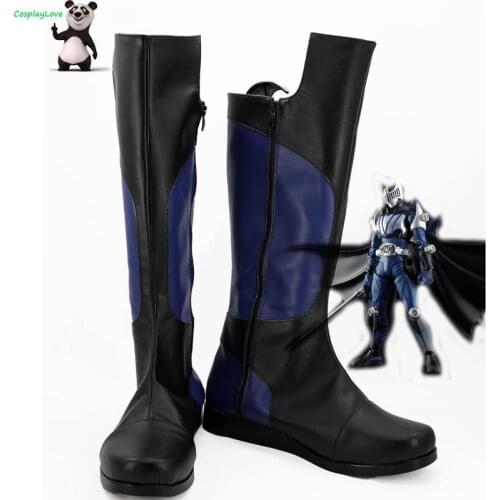 Masked Rider Kamen Rider Knight Black Cosplay Long Boots Leather Shoes Custom Made for Unisex CosplayLove