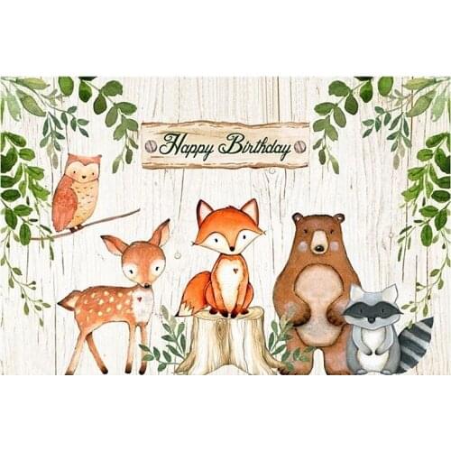 Animal Background Woodland Animals Birthday Party Decor Kids Jungle Safari Birthday Decor Woodland Party Decorations Baby Shower