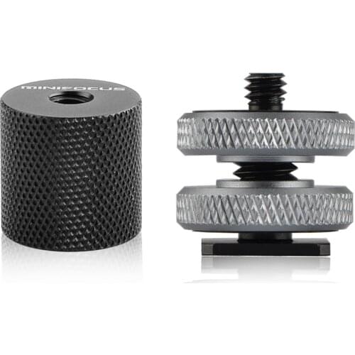 Camera Hot Shoe Mount to 1/4"-20 Tripod Screw Adapter Flash Shoe Mount for DSLR Camera Cage Rig Video Light Microphone Magic arm