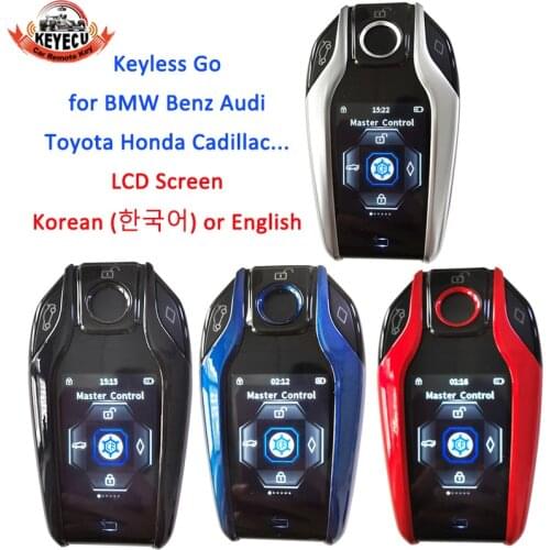 KEYECU LCD Screen Korean Upgraded Version Modified Universal Smart Remote Car Key for Audi Toyota Lexus KIA Benz BMW VW Porsche
