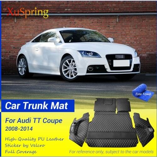 XuSpring Car Trunk Mat Durable Boot Carpets Cargo Liner Full Coverage Protective Pad Accessories for Audi TT 2008-2014 Coupe