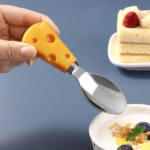 Creative Cute Spoon Use Cartoon Stainless Steel Tableware To Make Desserts, Fruit Cakes, Cheese Fork Tools, Kitchen Accessories
