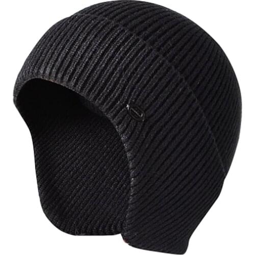Ski Solid Color Knitted Beanies Hat Winter Warm Men Women Elastic Cap Cycling Sport Bonnet Black Dark Blue Brown Drop Shipping