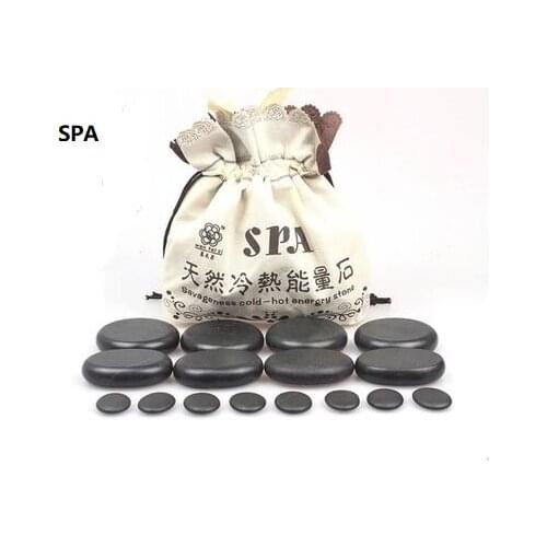 Massage Stones Massage Lava Natural Energy Massage Stone Set Hot Spa Rock Basalt Stone 8 Pcs Set choose and EU Plug Heater Bag
