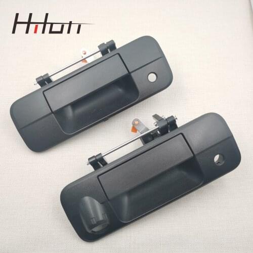 New outer rear tailgate trunk handle for toyota pickup tundra 07-13 with key and camera type black 69090-0c051