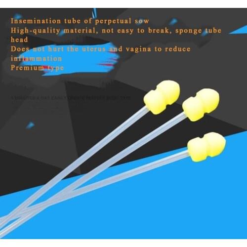 Disposable vas deferens for pigs, artificial insemination catheters, small and large heads, 100 sets of veterinary sponge heads