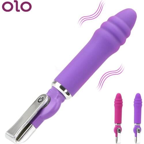 OLO Threaded Vibrator 20 Frequency Dildo Vibrator G-spot Massager Silicone Clitoris Stimulator Sex Toys for Women