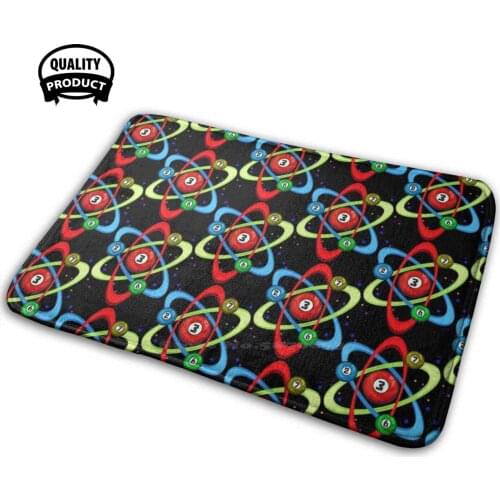 Awesome Billiards Ball Atom Science Pool Player Tile Pattern Soft House Family Anti-Slip Mat Rug Carpet Billiards Atom Pool