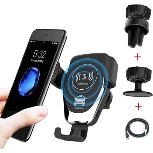 Q12 Gravity Car Wireless Charger 10W Fast Charge Car Bracket Android Mobile Phone Induction Wireless Charger