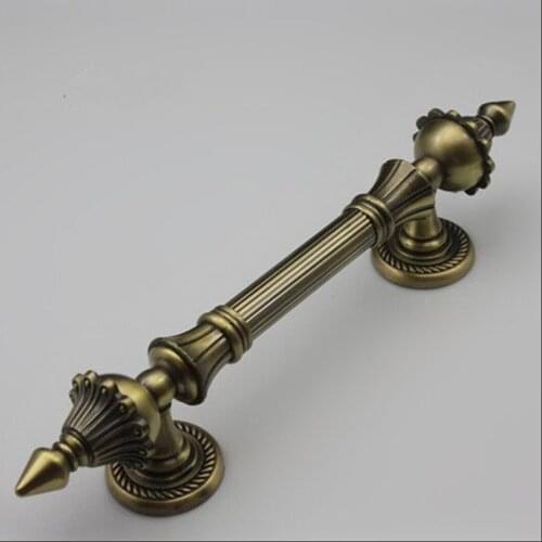 270mm vintage europe classics style unfold install big gate door handles antique bronze home ktv office wooden door pulls handle