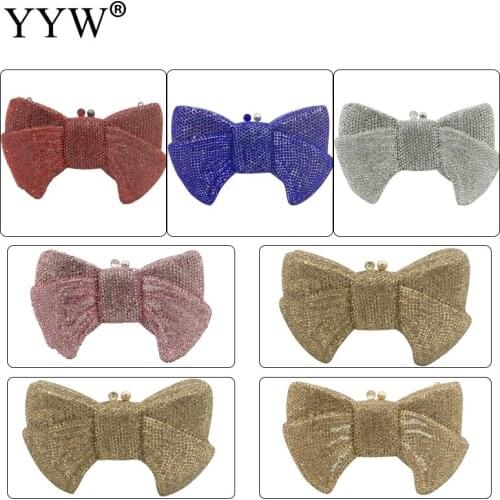 Pink Evening Bags Luxury Ladylike Crystals Evening Bags Purses Clutch Female Clutch Bag Modern Bling Clutch Bag Women Wedding