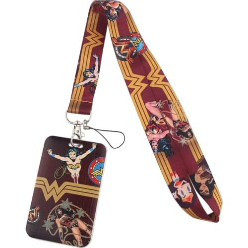 ER681 Movie Figure Women Creative Lanyard Card Holder Student Hanging Neck Mobile Phone Lanyard Badge Subway Access Card Holder